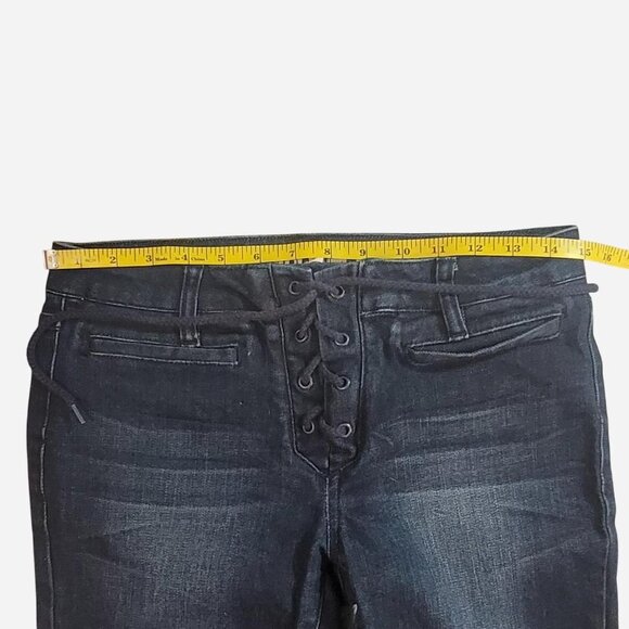 Volcom Super Stoned Skinny Ankle Jeans Size 7 - Classic Dark Wash - Picture 5 of 6